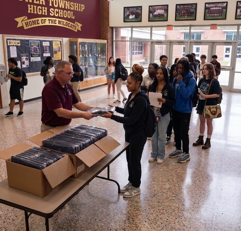 Cap and Gown Distribution Stock Photo